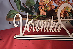 Dekorácie - Drevený svadobný nápis s menami a dátumom - 14471830_