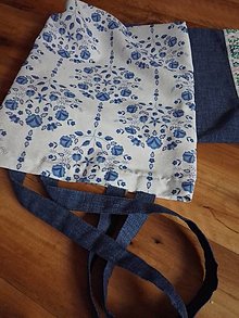 Nákupné tašky - Modré kvety - 14474634_