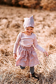 Detské oblečenie - Ľanová sukňa s maxi vreckom -rôzne odtiene - 14472930_
