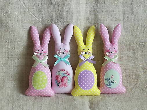 Dekorácie - Veľkonočné zajačiky - 14476590_