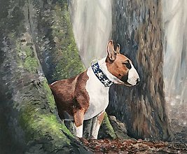 Obrazy - Portrét psíka - 14481131_