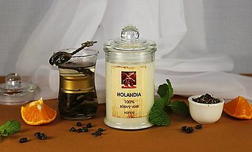 Sviečky - Sójová sviečka - Matä, Zelený čaj, Pomaranč - 14480634_