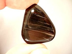 Minerály - Přívěšek - obsidián mahagonový 35 mm, č.5f - 14480441_
