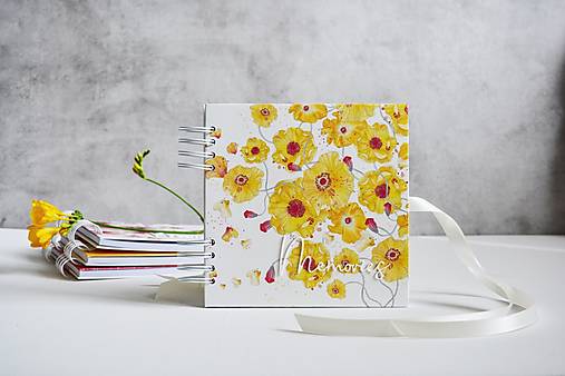 Papiernictvo - Svadobný album - maky žlté 20x20 - 14481827_