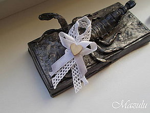 Svadobné pierka - svadobné pierko s čipkou biele (biela čipka + biela stuha) - 14481430_