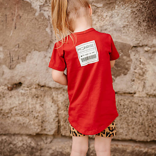 Detské oblečenie - tričko red organic - all eyes on me - 14482691_