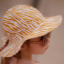 Detské čiapky - Detský klobúk zebra yellow - 14482737_