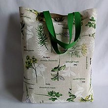 Nákupné tašky - Bylinková taška z hrubšej, dekoračnej látky (bledšie uši) - 14481391_