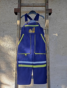 Detské oblečenie - Bavlnené detské montérky  (modré) - 14483641_
