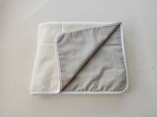 Úžitkový textil - Vlnienka Vlnená deka 100% merino Top super wash Natural Elegant 100% ľan Sand pieskový - 14485656_