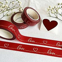 Papier - dekoračná papierová washi páska Love II - 14485190_