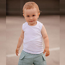 Detské oblečenie - Detské tielko organic basic - white - 14484189_