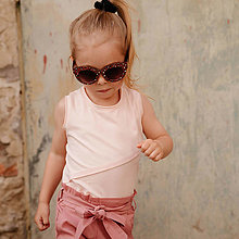 Detské oblečenie - Detské tielko organic basic - light pink - 14484192_