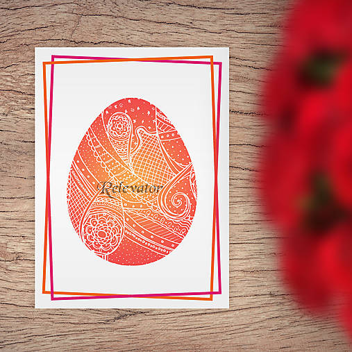 Papiernictvo - Veľkonočné vajíčko - digitálna pohľadnica - 14484255_