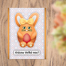 Papiernictvo - Zajačia veľkonočná pohľadnica (bez línií) - zajačica - 14484565_