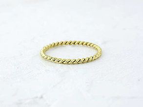Prstene - 585/1000 zlatý prsteň Pletený - 14487856_