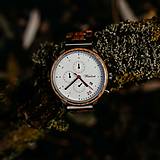 Náramky - Drevené hodinky Barista Silver - 14488136_