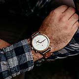 Náramky - Drevené hodinky Barista Silver - 14488137_