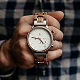  - Drevené hodinky Barista Silver - 14488138_