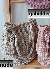 Kabelka/taška z kvalitných šnúr Gabi Elegant - vyskladaj si kabelku  (Kabelka/taška z kvalitných šnúr Gabi Elegant - vyskladaj si kabelku - nude)