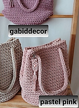 Kabelka/taška z kvalitných šnúr Gabi Elegant - vyskladaj si kabelku  (Kabelka/taška z kvalitných šnúr Gabi Elegant - vyskladaj si kabelku - pastel pink)