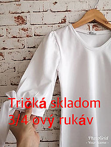 Topy, tričká, tielka - Tričká skladom 3/4 ové rukávy - 14487463_
