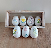 Dekorácie - veľkonočné polystyrenové vajíčka kvetinky - 14488921_