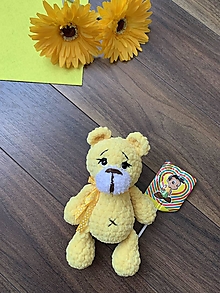 Hračky - medvedík malý Softík - žltý - 14492476_