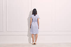 Šaty - Ľanové šaty Ema svetlé - 14493561_