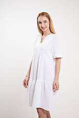 Šaty - Mušelínové šaty biele Eliška - 14494857_