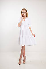 Šaty - Mušelínové šaty biele Eliška - 14494862_