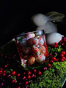 Svietidlá a sviečky - Maľovaný sklenený svietnik - Spievajúci les - 14494979_