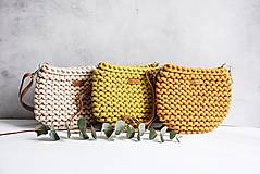 Kabelky - Pletená "chunky" kabelka - farby jesene (Horčicová 020) - 14495873_