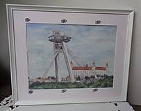 Obrazy - Bratislavské UFO...(akvarel) - 14499398_