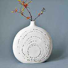 Dekorácie - Porcelánová váza - Kruhy na vodě - 14499766_