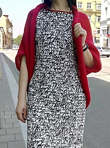 Vesty - Pletená vesta - barva malinová 05 - 14499677_