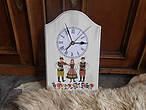 Hodiny - Folklórne hodiny s oblúkom - 14499576_