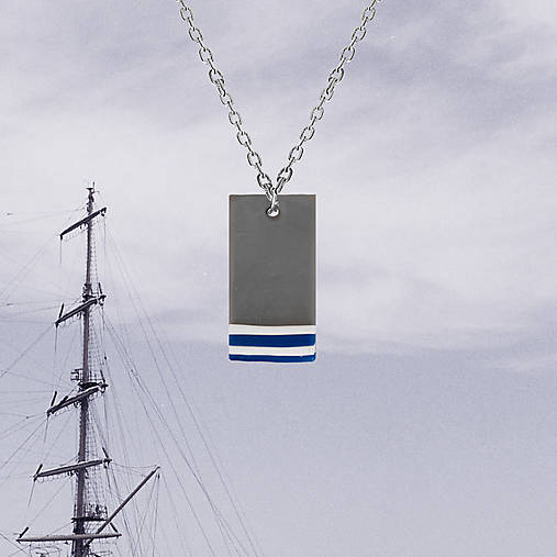 Náhrdelníky - Navy pruhy – prívesok - 14497895_