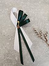 Svadobné pierka - Svadobné pierko smaragd pre rodičov - 14501736_