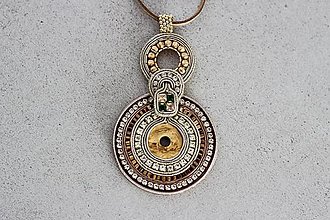 Náhrdelníky - Soutache šujtášový náhrdelník Island - 14502992_