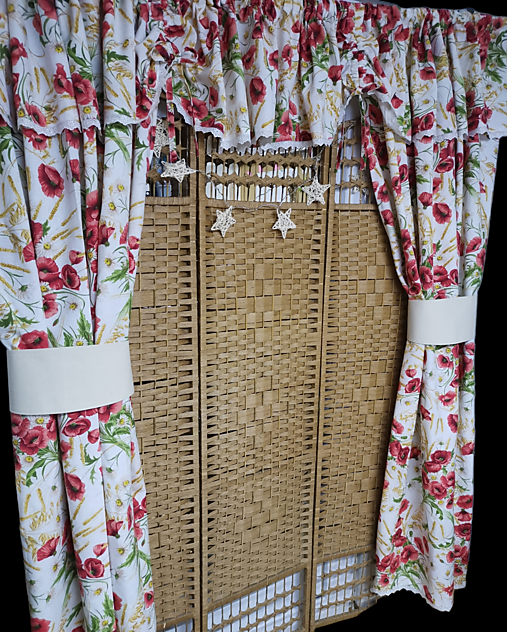 Úžitkový textil - Zalesy makové kytice na smotanovej II. - 14500308_