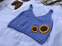 Topy, tričká, tielka - sunflower top - 14501637_