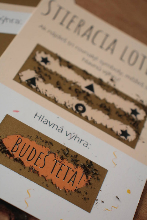 Papiernictvo - Stieraci žreb - odhalenie - Budeš TETA! (dostupné aj iné varianty) (Budeš teta) - 14502493_