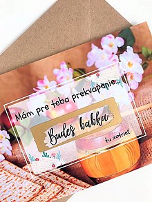 Papiernictvo - Oznámenie tehotenstva – Budeš babka (dostupné aj iné varianty) - 14502517_