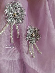 Sady šperkov - Jabloňový kvet - spoločenské šperky (Náušnice) - 14503404_
