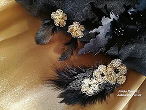 Sady šperkov - Jabloňový kvet - spoločenské šperky (Diadém /spona do vlasov) - 14503405_