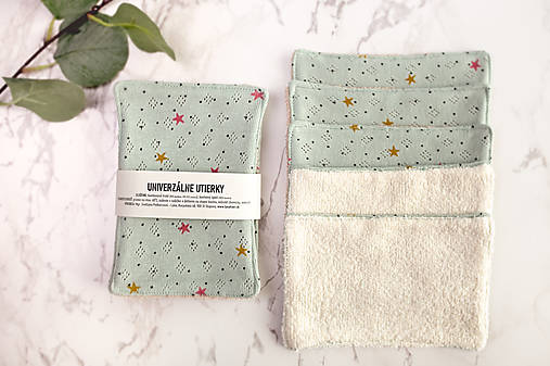 Úžitkový textil - Odličovacie utierky (Zelené 5ks) - 14505129_