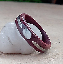 Prstene - Amranthov prsteň s oceľou a magnezitom - 14504109_