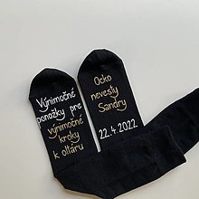 Ponožky, pančuchy, obuv - Maľované ponožky pre ocka nevesty (S menom nevesty) - 14505757_
