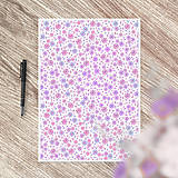 Grafika - Relaxačná obrysovka Floral with petals – fialky budúcnosti - 14505683_